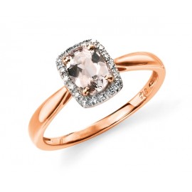 Morganite Diamond Rose Gold Ring